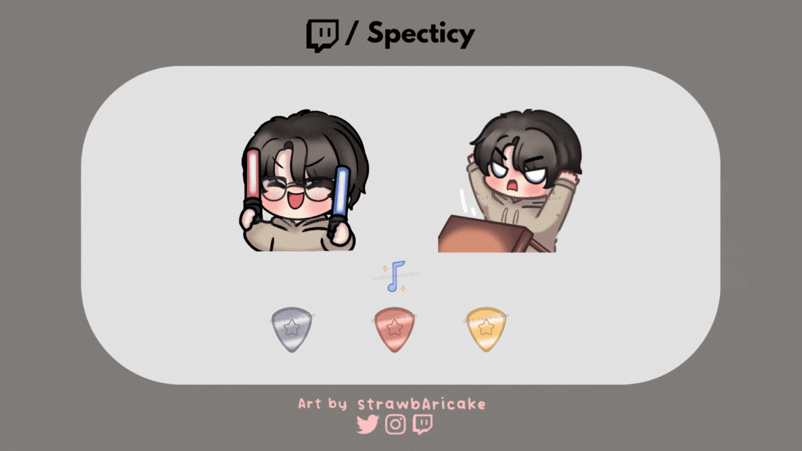 Animated Emote + Standard Emote + Channel Point Icon + Sub Badges